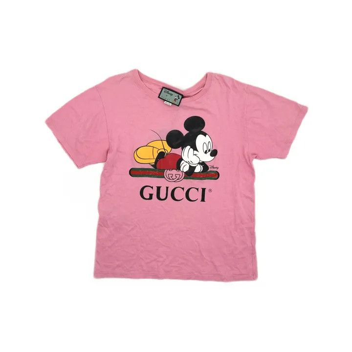Gucci GUCCI x Disney Pink Mickey Mouse T-shirt Size XS / US 0-2 / IT 36-38 - 2 Thumbnail