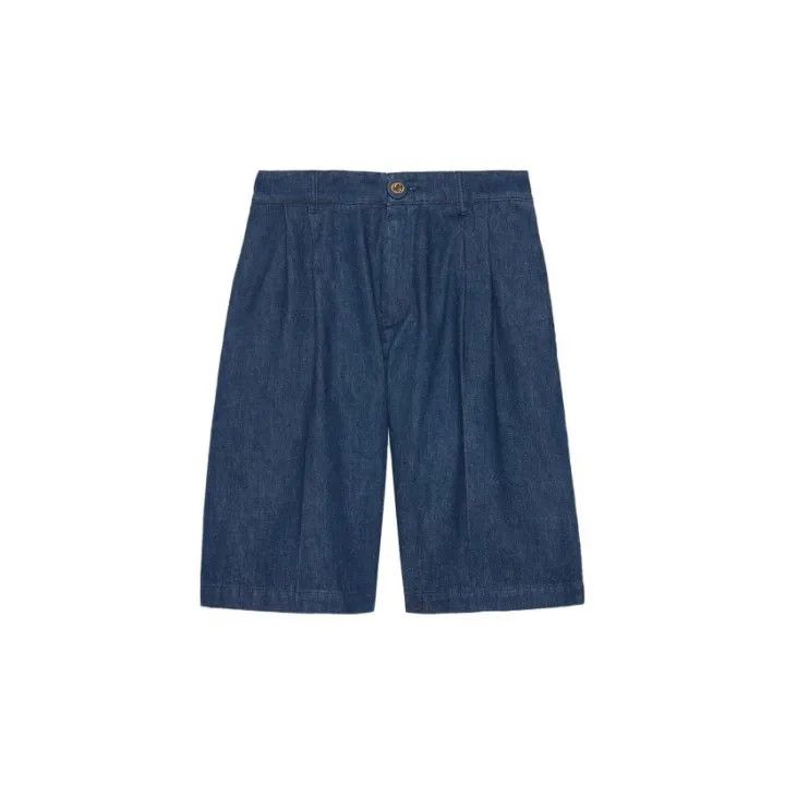 Gucci Gucci Blue High-Waist Casual Shorts for Women Size 42" / US 20 - 2 Thumbnail