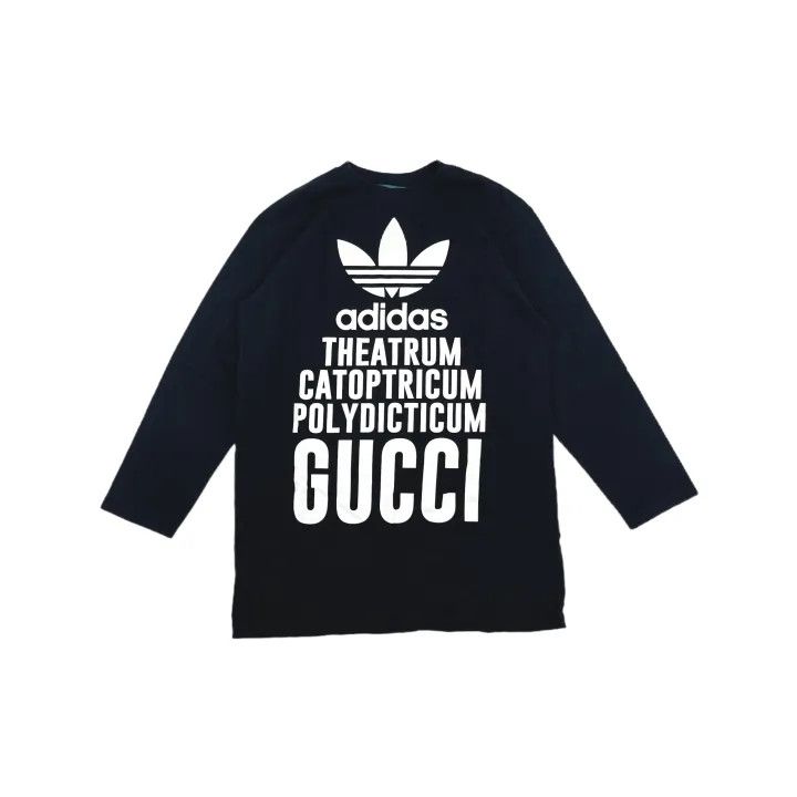 Gucci Gucci x Adidas Black Long Sleeve Tee Size XXS / US 00 / IT 34 - 2 Thumbnail