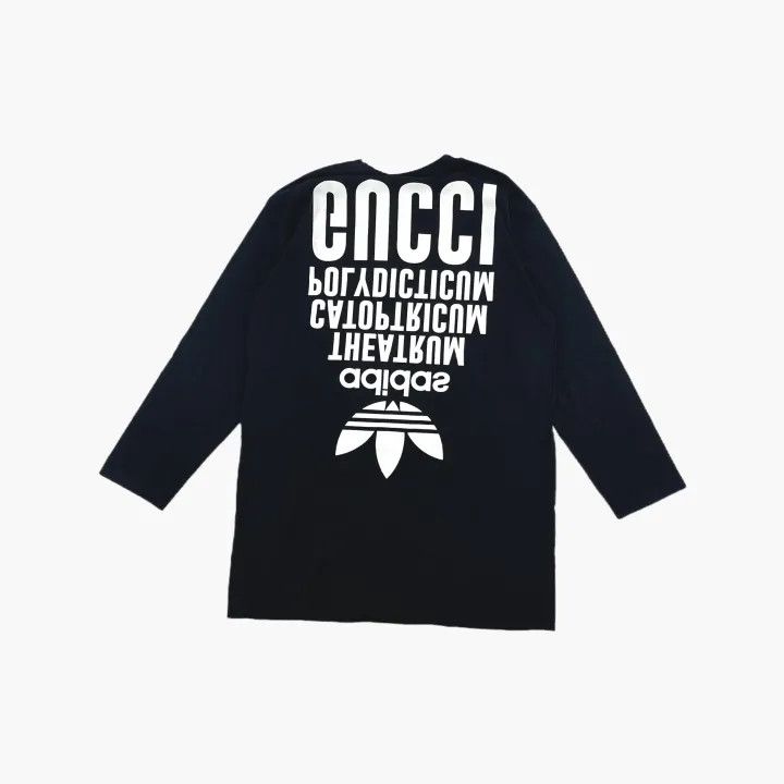 Gucci Gucci x Adidas Black Long Sleeve Tee Size XXS / US 00 / IT 34 - 3 Thumbnail