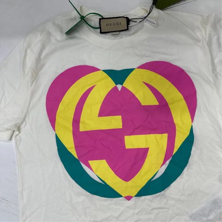 Gucci Gucci Love Parade Heart Print T-Shirt Size S / US 4 / IT 40 - 4 Thumbnail
