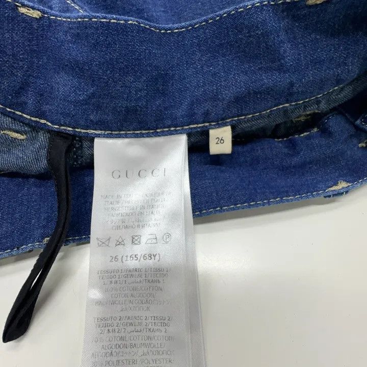 Gucci Gucci Canvas Cuffed Straight-Leg Jeans for Women Size 26" / US 2 / IT 38 - 4 Thumbnail