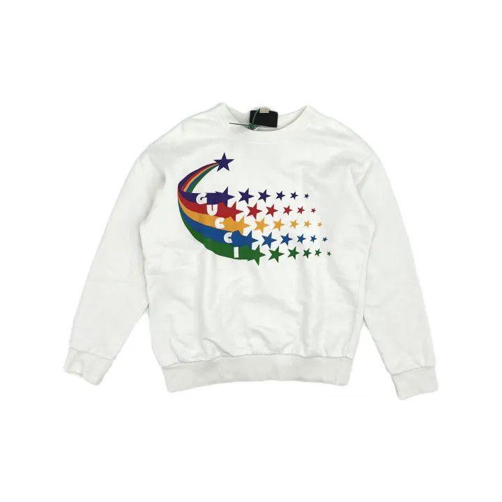 Gucci Gucci Women's Star Print Sweatshirt in Cream Size XS / US 0-2 / IT 36-38 - 2 Thumbnail