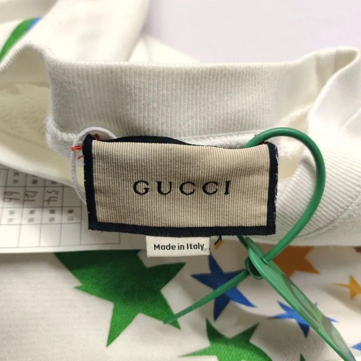 Gucci Gucci Women's Star Print Sweatshirt in Cream Size XS / US 0-2 / IT 36-38 - 4 Thumbnail