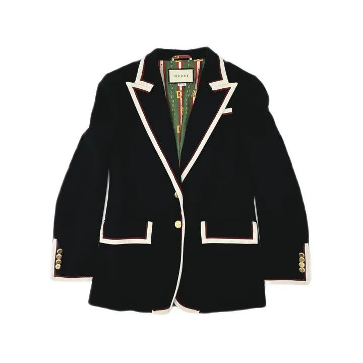 Gucci Gucci Black Suit Jacket with Metal Buttons Size M / US 6-8 / IT 42-44 - 2 Thumbnail