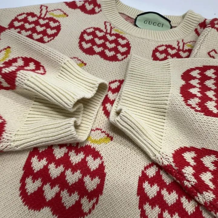 Gucci Gucci Apple Pattern Knit Sweater for Women Size S / US 4 / IT 40 - 8 Thumbnail