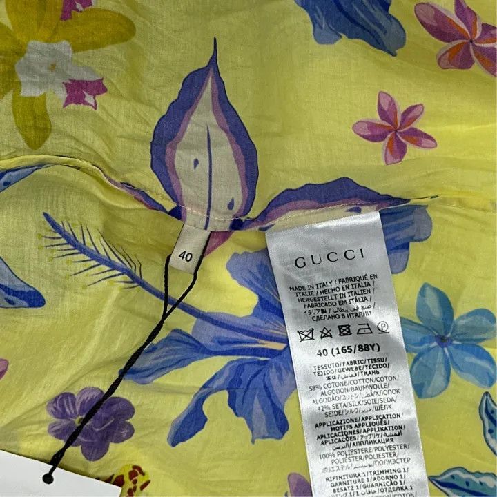 Gucci Gucci Floral Print Short Sleeve Shirt Size M / US 6-8 / IT 42-44 - 3 Thumbnail