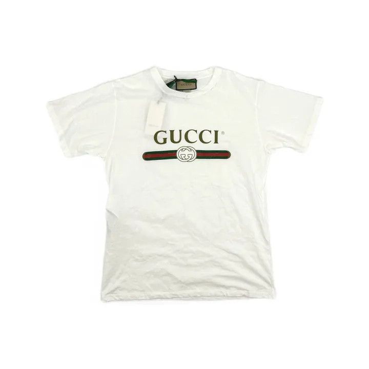 Gucci Gucci Logo Print Short Sleeve T-Shirt for Women Size L / US 10 / IT 46 - 2 Thumbnail