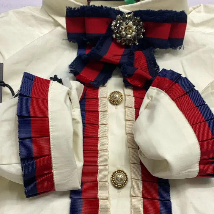 Gucci Gucci Cotton Long Sleeve Shirt with Bow Size M / US 6-8 / IT 42-44 - 10 Thumbnail
