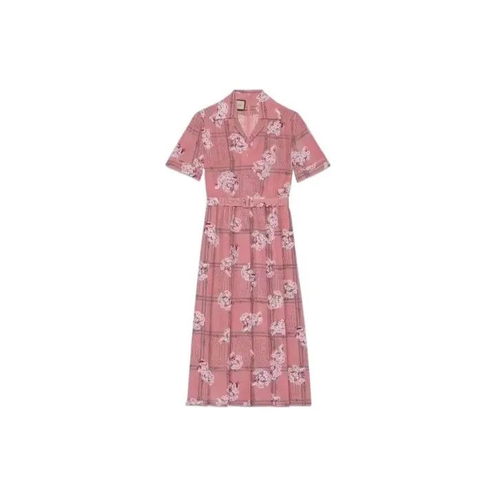 Gucci Gucci Floral Print Short Sleeve Dress Size S / US 4 / IT 40 - 2 Thumbnail