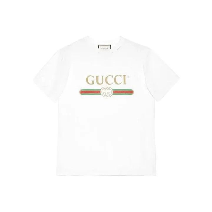 Gucci Gucci Logo Print Short Sleeve T-Shirt for Women Size S / US 4 / IT 40 - 2 Thumbnail