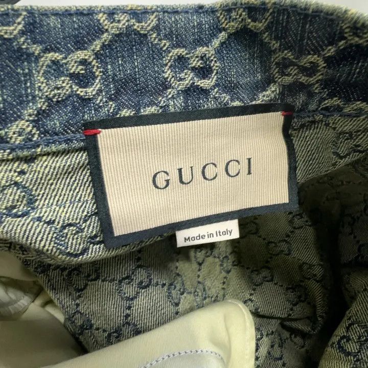 Gucci Gucci SS22 GG A-Line Denim Skirt Size 42" / US 20 - 7 Thumbnail