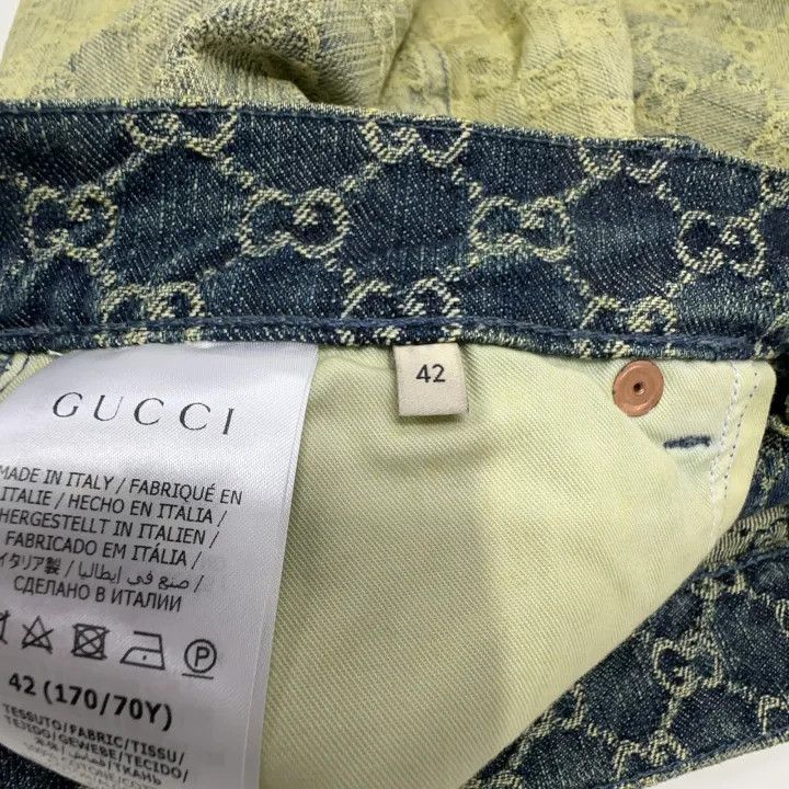 Gucci Gucci SS22 GG A-Line Denim Skirt Size 42" / US 20 - 5 Thumbnail