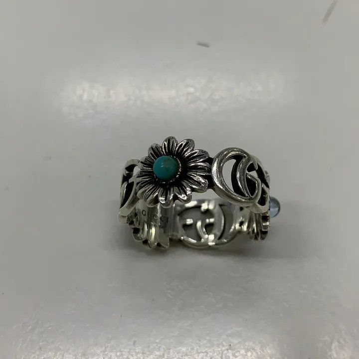 Gucci Gucci Daisy Stone Silver Ring for Women Size ONE SIZE - 2 Thumbnail