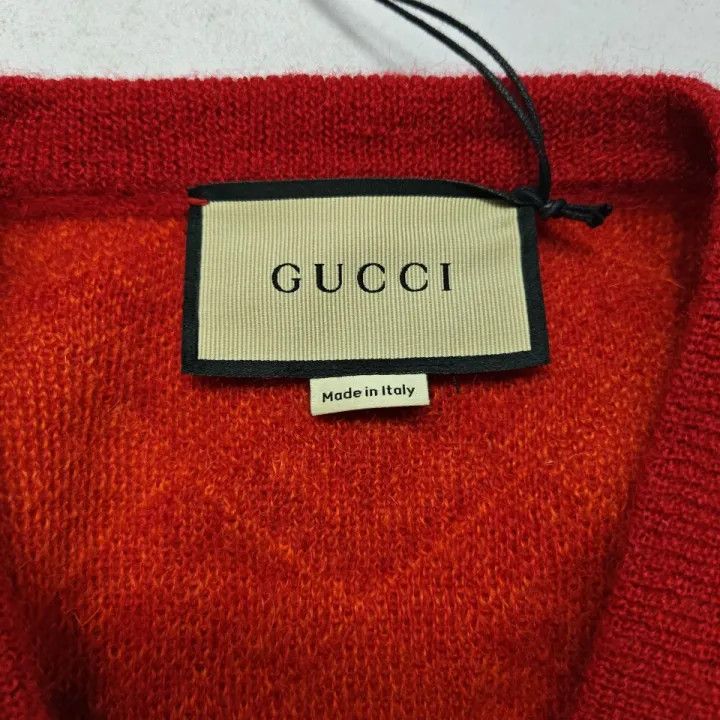 Gucci Gucci V-Neck Plaid Women's Vest in Orange Size XS / US 0-2 / IT 36-38 - 4 Thumbnail