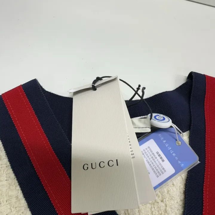 Gucci Gucci Striped V-Neck Short Sleeve Dress Size S / US 4 / IT 40 - 7 Thumbnail