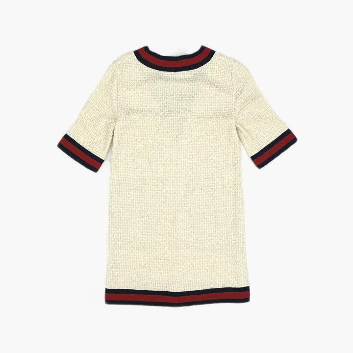 Gucci Gucci Striped V-Neck Short Sleeve Dress Size S / US 4 / IT 40 - 3 Thumbnail