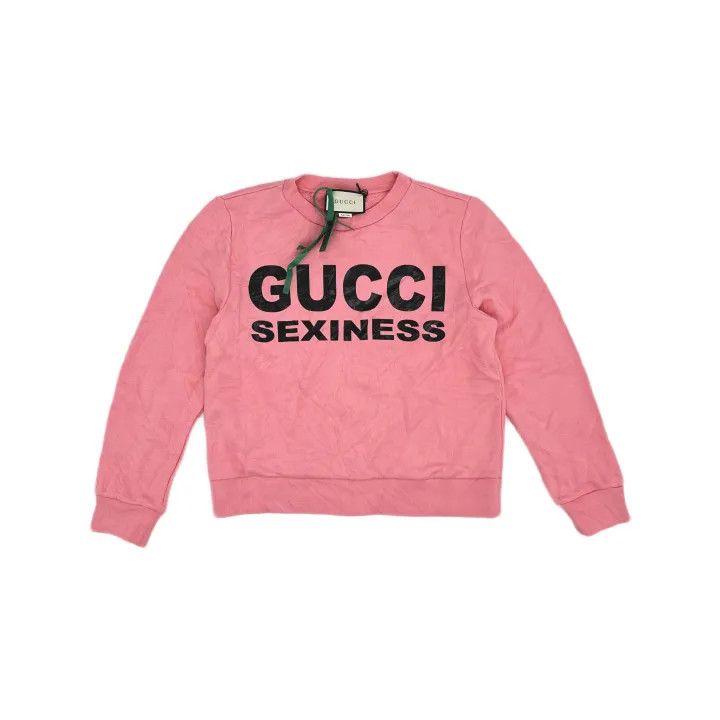 Gucci Gucci Pink Logo Print Sweatshirt for Women Size M / US 6-8 / IT 42-44 - 2 Thumbnail