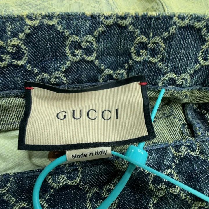 Gucci Gucci GG A-Line Denim Skirt in Blue Black Size 40" / US 18 - 2 Thumbnail