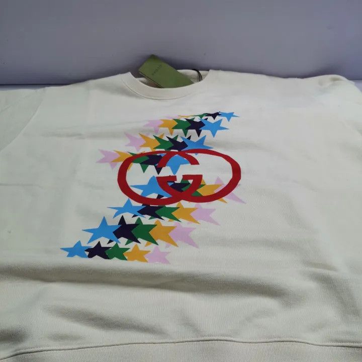 Gucci Gucci Logo Star Print Sweatshirt for Women Size XXL / US 16-18 / IT 52-54 - 11 Thumbnail