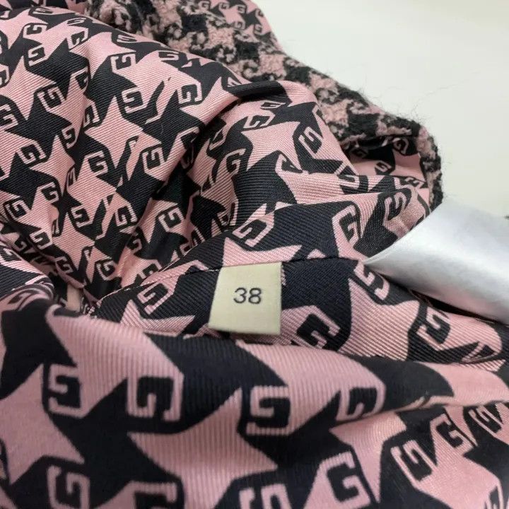 Gucci Gucci Pink Houndstooth Collar Jacket for Women Size M / US 6-8 / IT 42-44 - 5 Thumbnail