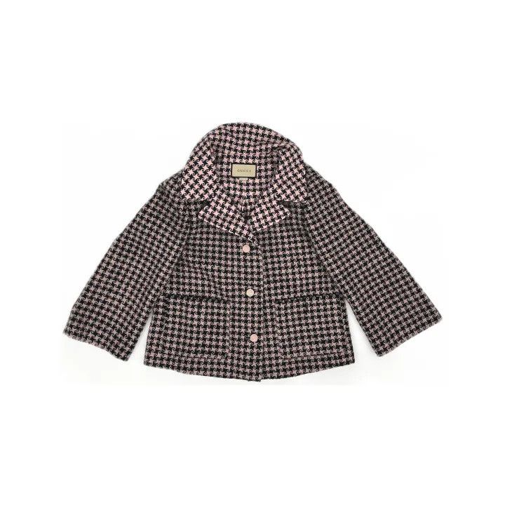 Gucci Gucci Pink Houndstooth Collar Jacket for Women Size M / US 6-8 / IT 42-44 - 2 Thumbnail