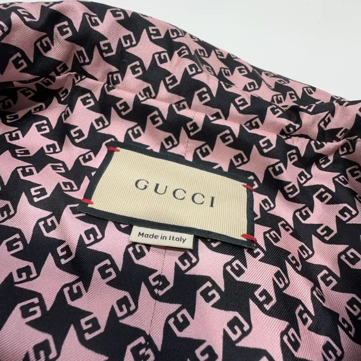 Gucci Gucci Pink Houndstooth Collar Jacket for Women Size M / US 6-8 / IT 42-44 - 6 Thumbnail
