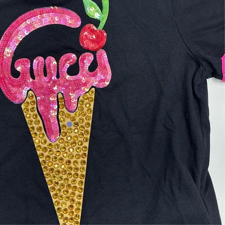 Gucci Gucci Black Logo Short Sleeve T-Shirt Size S / US 4 / IT 40 - 6 Thumbnail