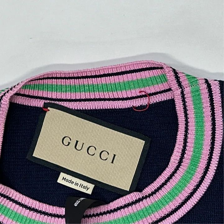 Gucci Gucci SS24 Striped Logo Embroidered Crop Top Size XS / US 0-2 / IT 36-38 - 4 Thumbnail