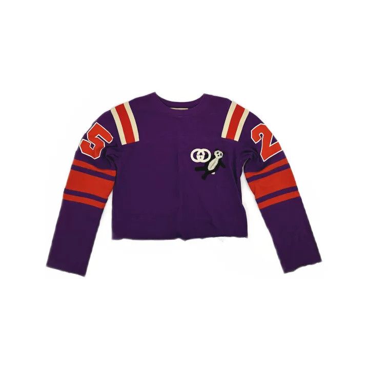 Gucci Gucci Purple Graphic Short Sleeve Sweater Size XXS / US 00 / IT 34 - 2 Thumbnail