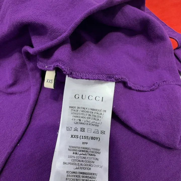 Gucci Gucci Purple Graphic Short Sleeve Sweater Size XXS / US 00 / IT 34 - 4 Thumbnail