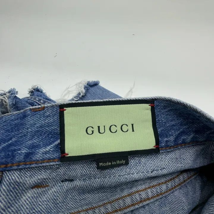Gucci Gucci FW21 Apple Pattern Denim Shorts Size 24" / US 00 / IT 34 - 6 Thumbnail