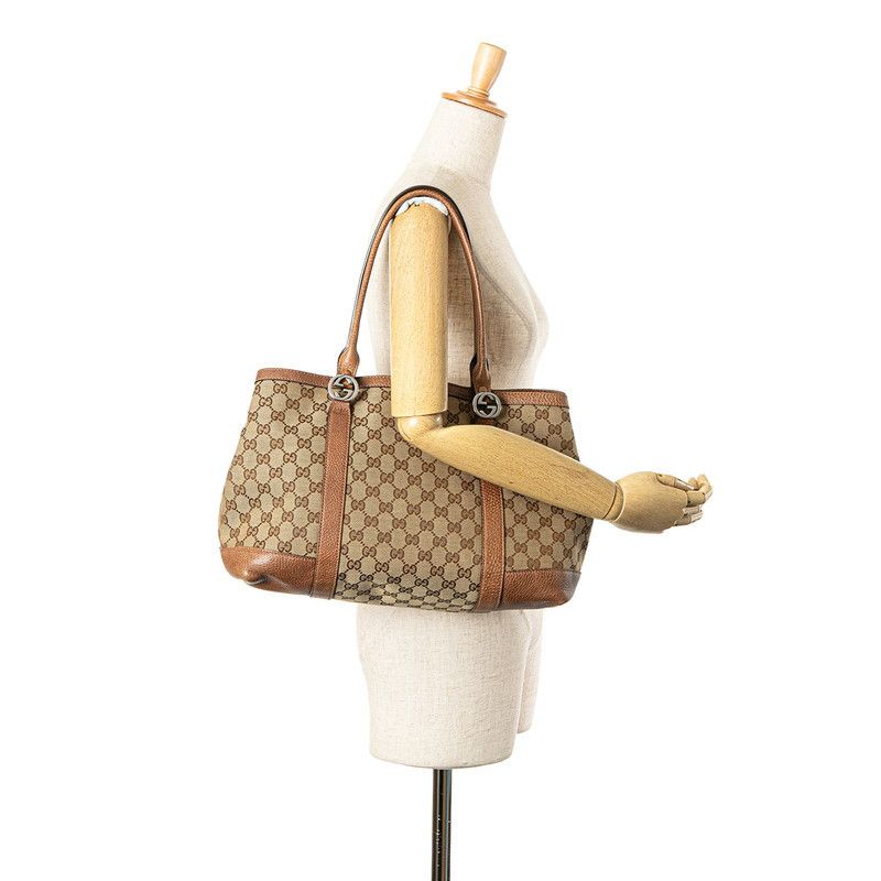 Gucci Gucci Gucci Miss GG GG Canvas Tote Bag Leather Tote Bag 353122 Size ONE SIZE - 11 Thumbnail