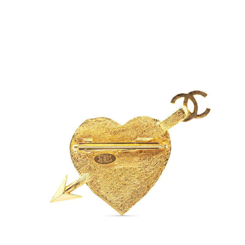 Chanel Chanel Chanel Heart Arrow Coco Mark Brooch Metal Brooch DUTY FREE for USA Size ONE SIZE - 2 Thumbnail