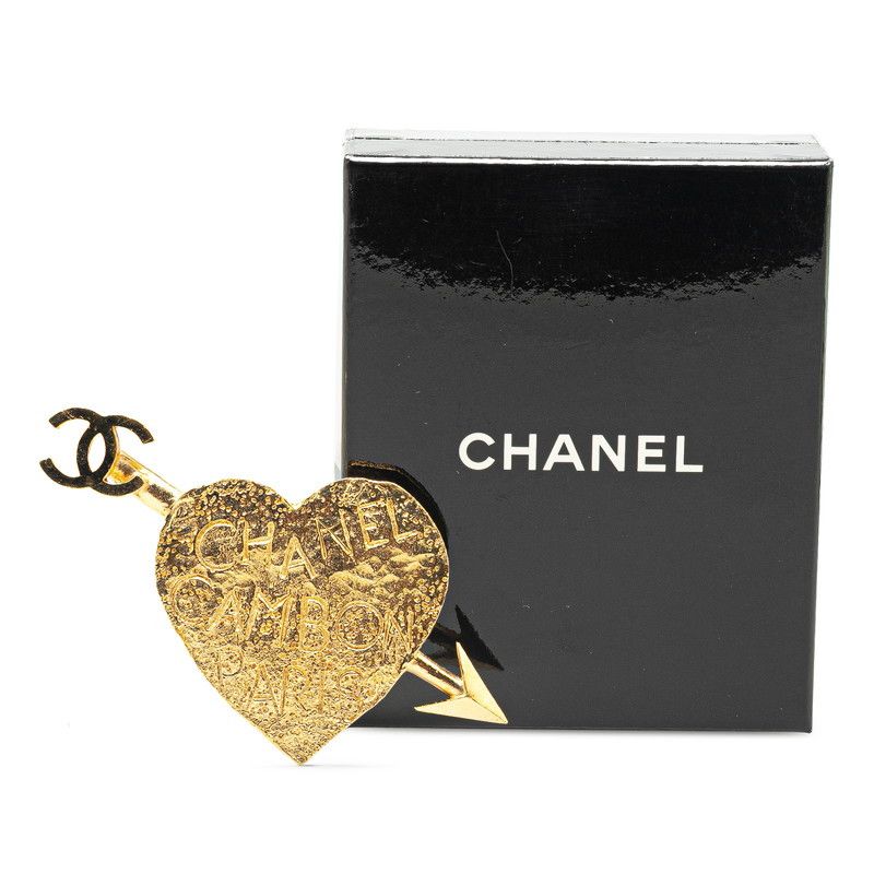Chanel Chanel Chanel Heart Arrow Coco Mark Brooch Metal Brooch DUTY FREE for USA Size ONE SIZE - 5 Thumbnail
