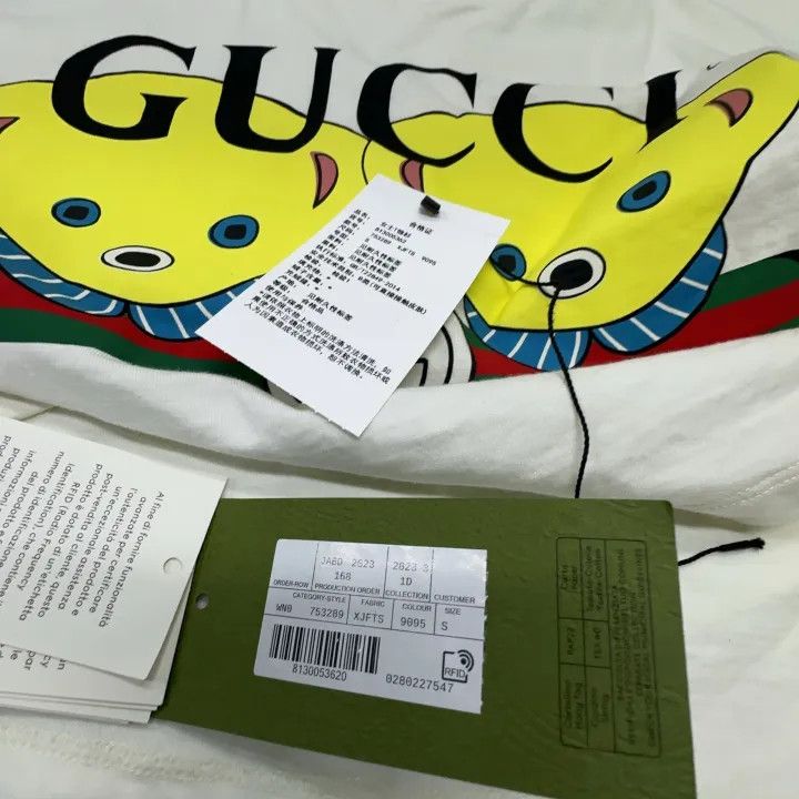 Gucci Gucci Bear Print Cropped T-Shirt Size S / US 4 / IT 40 - 4 Thumbnail