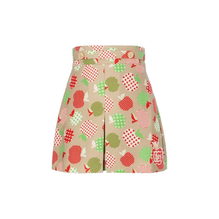 Gucci Gucci Apple Pattern Short Casual Skirt Size 38" / US 16 / IT 52 - 2 Thumbnail