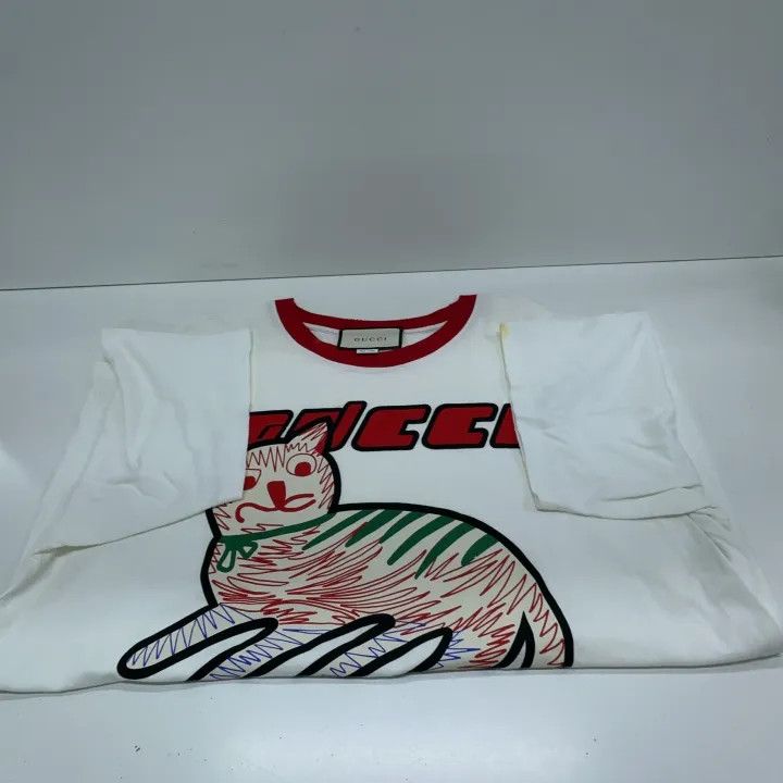 Gucci Gucci Cat Print Oversized T-Shirt for Women Size XL / US 12-14 / IT 48-50 - 7 Thumbnail