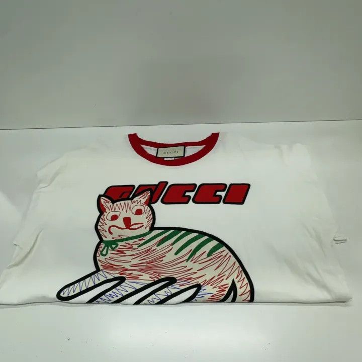 Gucci Gucci Cat Print Oversized T-Shirt for Women Size XL / US 12-14 / IT 48-50 - 8 Thumbnail