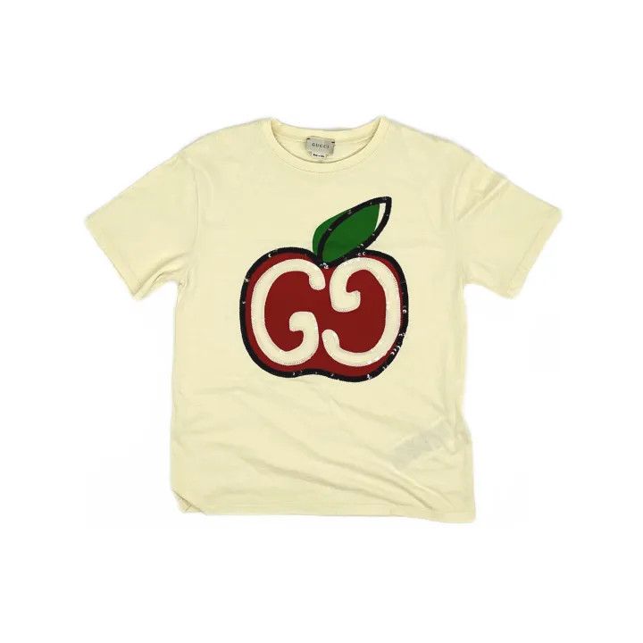 Gucci Gucci Sequin Apple Logo Short Sleeve T-shirt Size M / US 6-8 / IT 42-44 - 2 Thumbnail