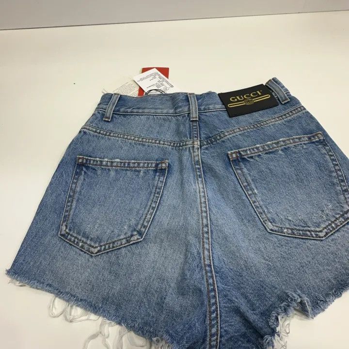 Gucci Gucci Apple Logo Casual Denim Shorts Size 24" / US 00 / IT 34 - 9 Thumbnail