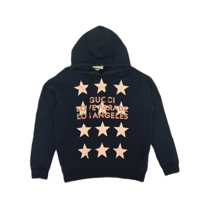 Gucci Gucci Black Hoodie with Geometric Print Size XS / US 0-2 / IT 36-38 - 2 Thumbnail