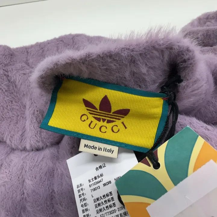 Gucci GUCCI x adidas Purple Long Sleeve Dress Size L / US 10 / IT 46 - 7 Thumbnail