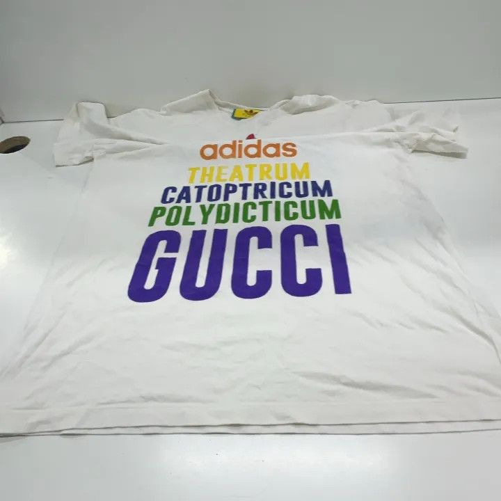 Gucci Gucci x Adidas Logo Print T-Shirt Size M / US 6-8 / IT 42-44 - 10 Thumbnail