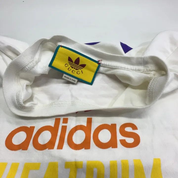 Gucci Gucci x Adidas Logo Print T-Shirt Size M / US 6-8 / IT 42-44 - 8 Thumbnail