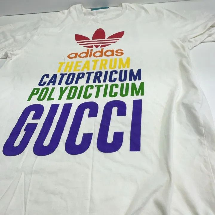 Gucci Gucci x Adidas Logo Print T-Shirt Size M / US 6-8 / IT 42-44 - 9 Thumbnail