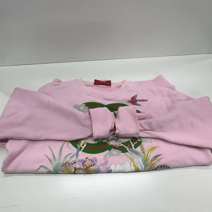 Gucci Gucci SS22 Pink Tiger Print Sweatshirt Size M / US 6-8 / IT 42-44 - 9 Thumbnail