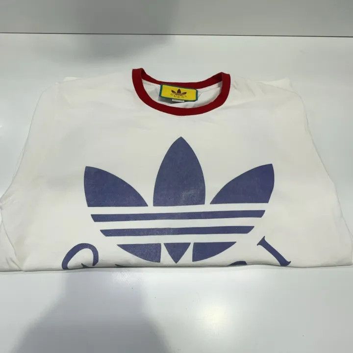 Gucci Gucci x Adidas Color-Blocked Logo Tee Size S / US 4 / IT 40 - 9 Thumbnail