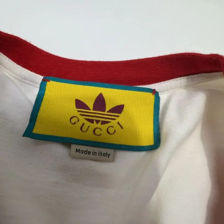 Gucci Gucci x Adidas Color-Blocked Logo Tee Size S / US 4 / IT 40 - 6 Thumbnail