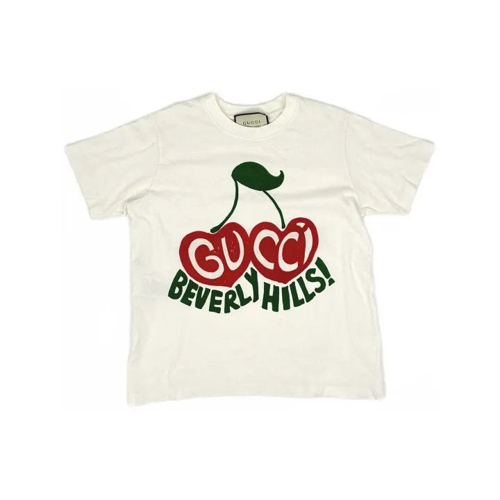 Gucci Gucci Beverly Hills Cherry Graphic T-Shirt Size S / US 4 / IT 40 - 2 Thumbnail